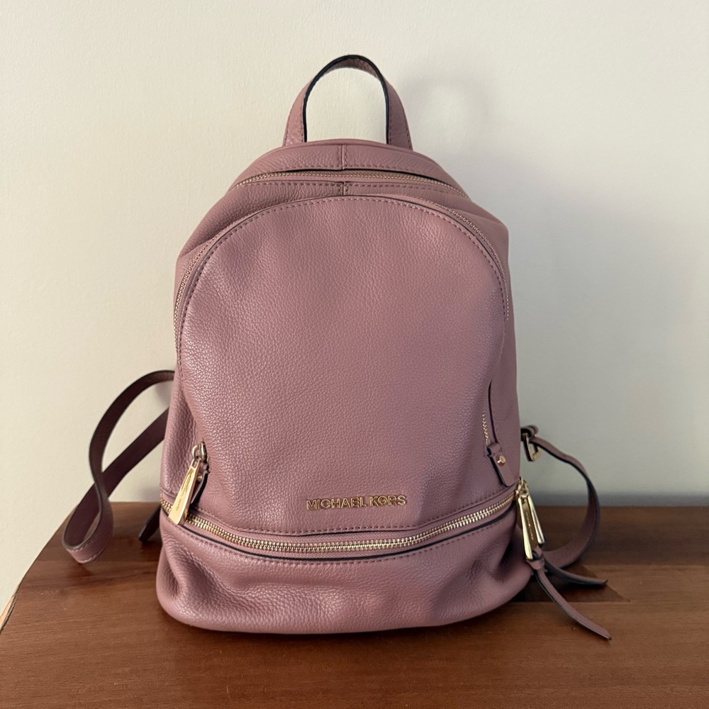 Michael Kors pink leather backpack